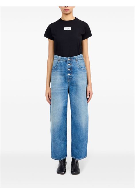 Blue button-up straight jeans Mm6 maison margiela - women MM6 MAISON MARGIELA | S52LA0235M30018965